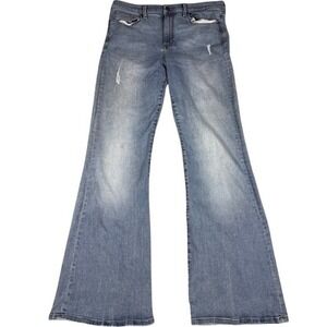 Banana Republic Women's 32 Flare Amsterdam Premium Denim Light Wash Jeans